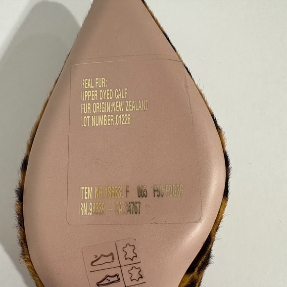Prada Leopard Pony Hair Pointed Toe Mules Size 39 - Picture 9 of 11